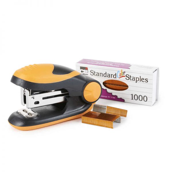 CHARLES LEONARD SOFT GRIP MINI STAPLER KIT ORANGE CHL82265