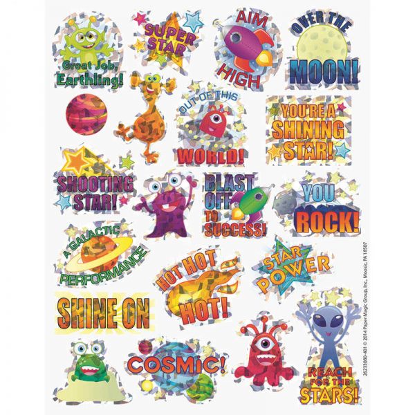 EUREKA SPACE SPARKLE STICKERS EU-623308