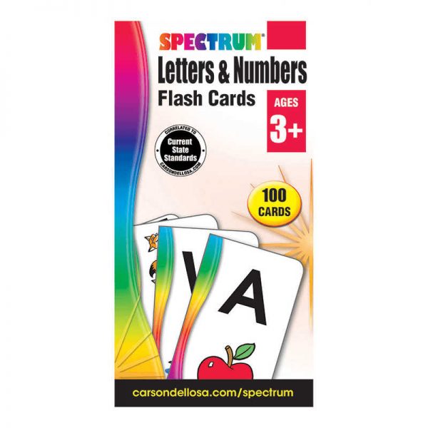 CARSON DELLOSA SPECTRUM FLASH CARDS LETTERS & NUMBERS CD-734058