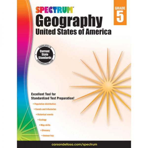 CARSON DELLOSA SPECTRUM GEOGRAPHY UNITED STATES OF AMERICA GRADE 5 CD-704660