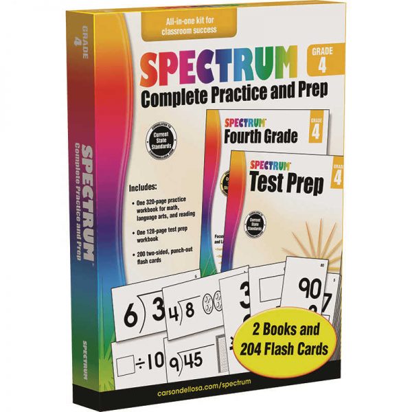 CARSON DELLOSA SPECTRUM GRADE 4 COMPLETE PRACTICE AND PREP CD-704969