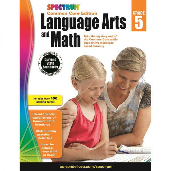 CARSON DELLOSA SPECTRUM LANGUAGE ARTS & MATH GRADE 5 CD-704694