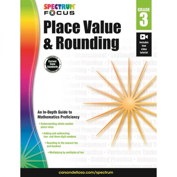CARSON DELLOSA SPECTRUM PLACE VALUE & ROUNDING GRADE 3 CD-704901