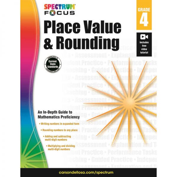 CARSON DELLOSA SPECTRUM PLACE VALUE & ROUNDING GRADE 4 CD-704905