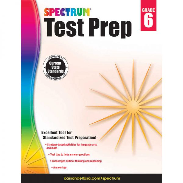 CARSON DELLOSA SPECTRUM TEST PREP GRADE 6 CD-704686