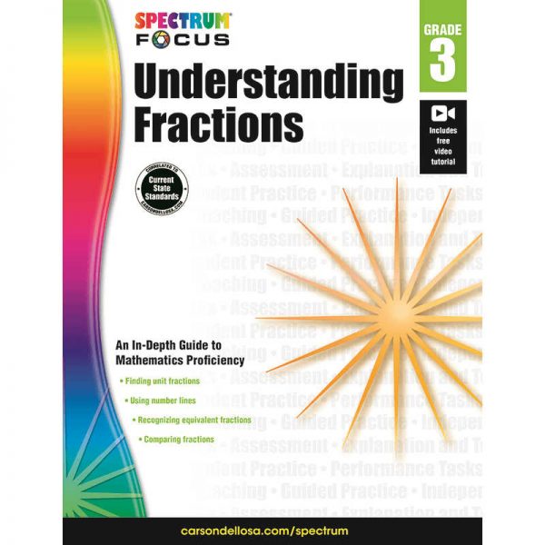 CARSON DELLOSA SPECTRUM UNDERSTANDING FRACTIONS GRADE 3 CD-704900