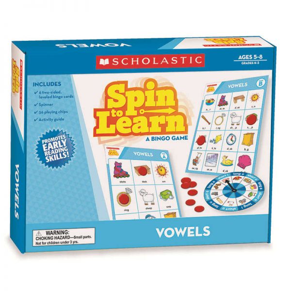 SCHOLASTIC TEACHING RESOURCES SPIN TO LEARN VOWELS GAME SC-540223