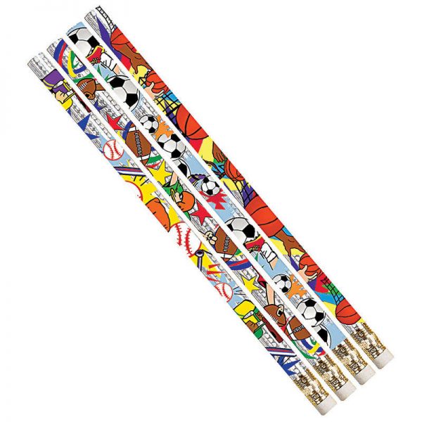 MUSGRAVE PENCIL CO INC SPORT PIZZAZZ ASSORTMENT 12PK PENCILS MUSPSPRTD