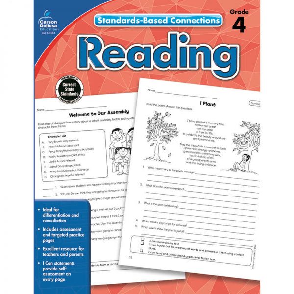 CARSON DELLOSA STANDARDS-BASED CONNECTIONS READING GRADE 4 CD-104661