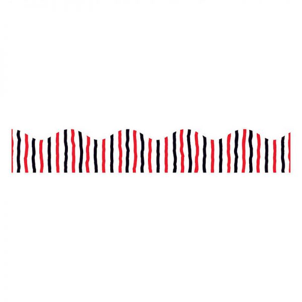 SCHOLASTIC TEACHING RESOURCES STARK STRIPES SCALLOPED TRIMMER SC-581948