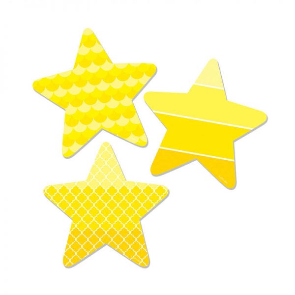 CREATIVE TEACHING PRESS STARS 6IN DESIGNER CUT OUTS - PAINT CTP6495