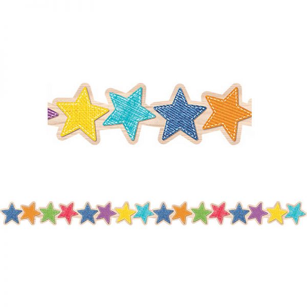 CREATIVE TEACHING PRESS STARS BORDER UPCYLCE STYLE CTP8383