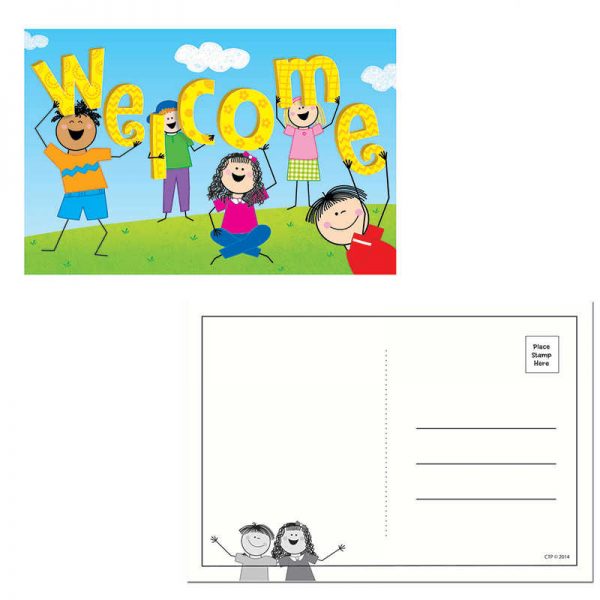 CREATIVE TEACHING PRESS STICK KIDS WELCOME POSTCARDS CTP4803