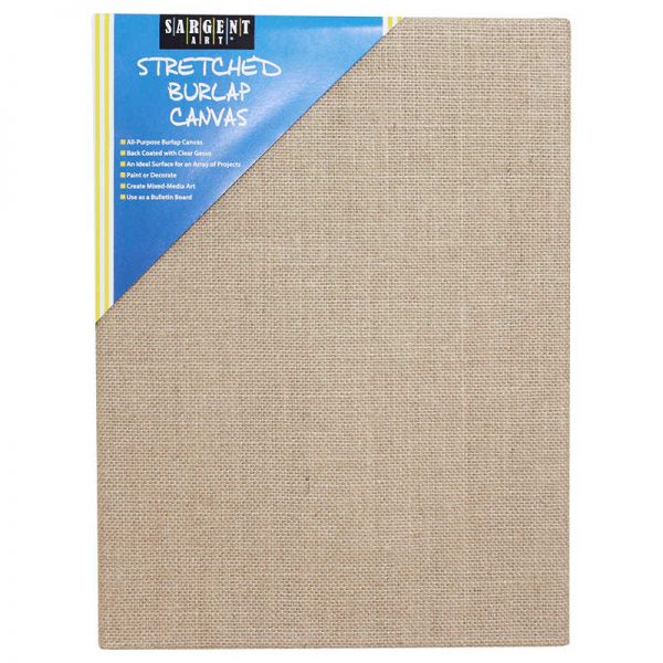 SARGENT ART INC. STRETCHED CANVAS 12 X 16 BURLAP SAR902029