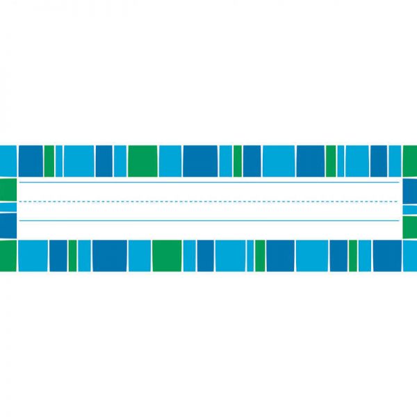 TREND ENTERPRISES INC. STRIPE-TACULAR COOL BLUE DESK TOPPERS NAME PLATES T-69252