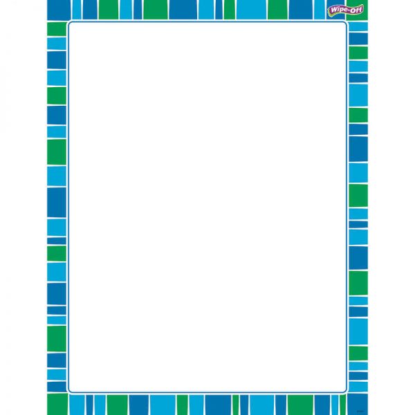 TREND ENTERPRISES INC. STRIPE-TACULAR COOL BLUE WIPE OFF CHART T-27341