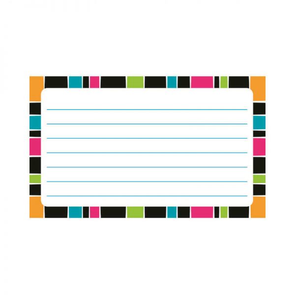 TREND ENTERPRISES INC. STRIPE-TACULAR TERRIFIC INDEX CARDS GROOVY LINED T-75304