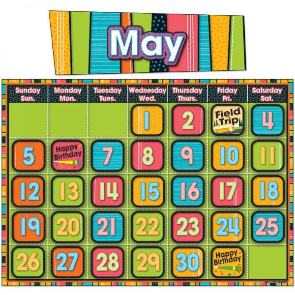 CARSON DELLOSA STYLIN STRIPES CALENDAR BB SET CD-110195
