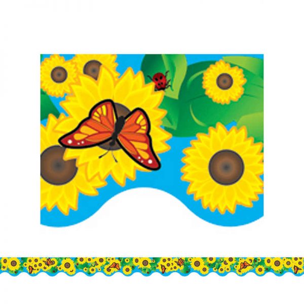 TEACHER CREATED RESOURCES SUNFLOWERS BORDER TRIM TCR4133
