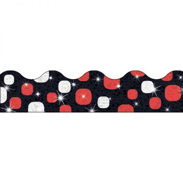 TREND ENTERPRISES INC. SUPER DUPER DOTS BLACK CHERRY SPARKLE PLUS TERRIFIC TRIMMERS T-92418
