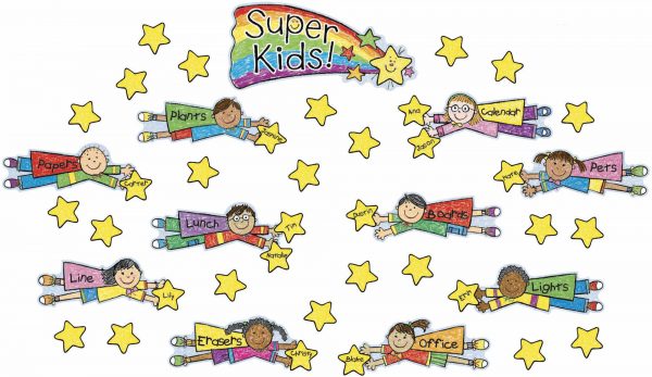 CARSON DELLOSA Super Kids: Kid-Drawn Job Assignment Bulletin Board CD-110100