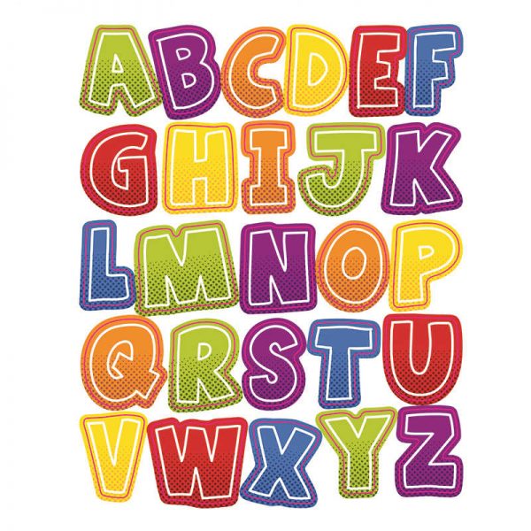 CARSON DELLOSA SUPER POWER ALPHABET UPPERCASE SHAPE STICKERS CD-168197