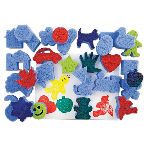 ROYLCO INC. SUPER VALUE FAVORITE SHAPES DIP AND PRINT PAINTING SPONGES R-55005
