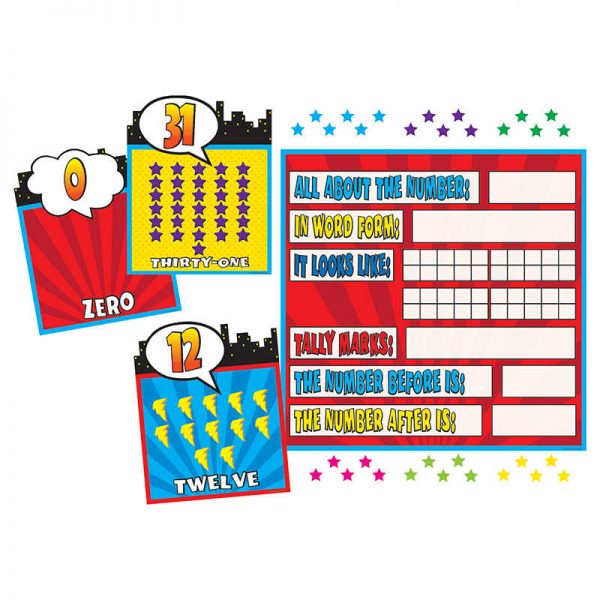 TEACHER CREATED RESOURCES SUPERHERO COUNTING 0-31 BB SET TCR5843
