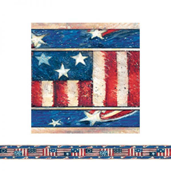 TEACHER CREATED RESOURCES SW PATRIOTIC STRAIGHT BORDER TRIM TCR4631