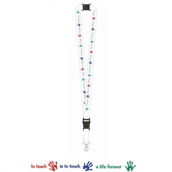 GET READY KIDS Teacher Lanyards, To teach is to touch a life forever MTB1772