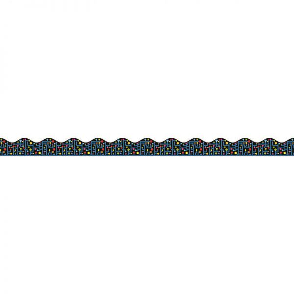 SCHOLASTIC TEACHING RESOURCES TECH DOTS SCALLOPED TRIMMER SC-565396