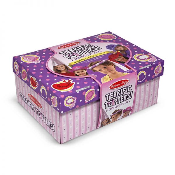 MELISSA & DOUG TERRIFIC TOPPERS DRESS UP HATS PINK / PURPLE LCI8527