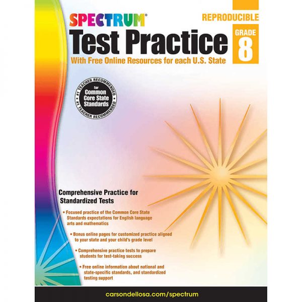 CARSON DELLOSA TEST PRACTICE GRADE 8 CD-704254