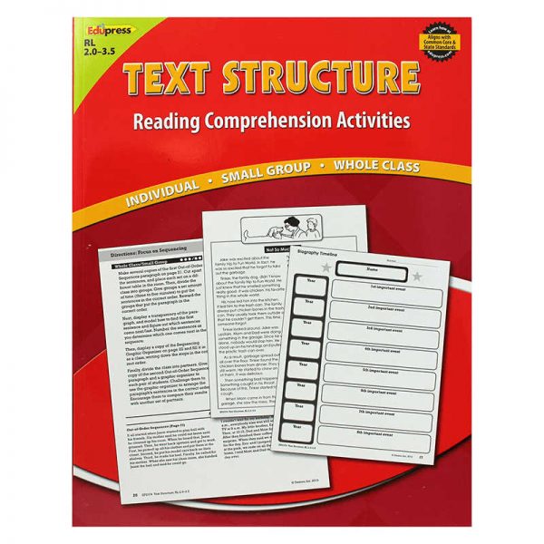 EDUPRESS TEXT STRUCTURE BOOK RED LEVEL EP-2374