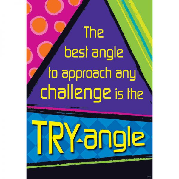 TREND ENTERPRISES INC. THE BEST ANGLE TO APPROACH ANY CHALLENGE IS THE TRY ANGLE POSTER T-A67032