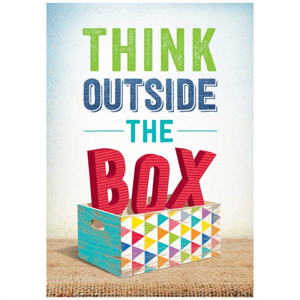 CREATIVE TEACHING PRESS THINK OUTSIDE THE BOX INSPIRE U POSTER CTP7288