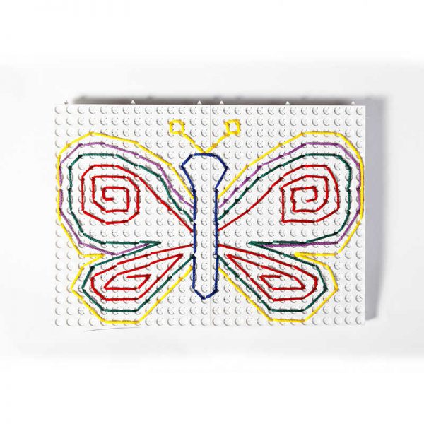 POLYDRON THREADING BOARDS WHITE BOARDS WITH PRIMARY LACES EA-N907001