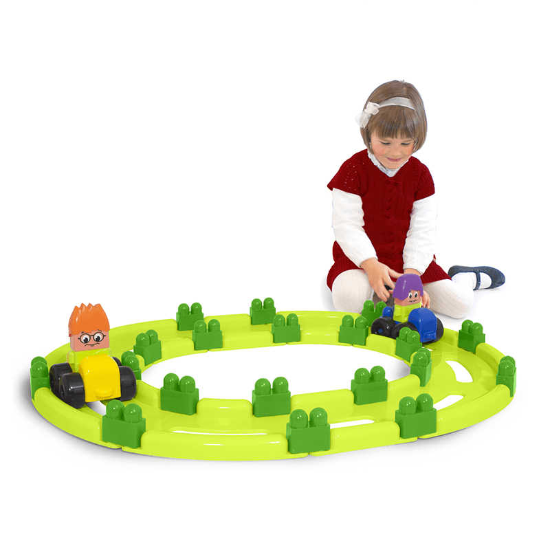 Miniland Super Blocks Set Stazione Dei Pompieri - 18 Pezzi Con Personaggio, Per Bambini 18 Mesi - 5 Anni