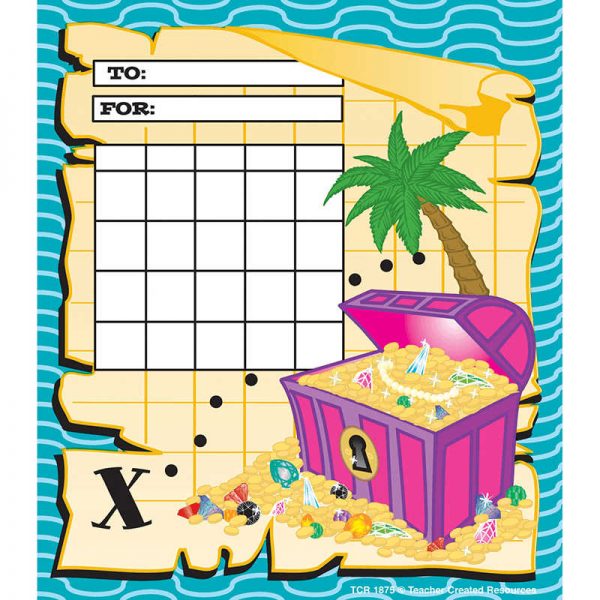 TEACHER CREATED RESOURCES TREASURE CHEST INCENTIVE CHARTS 36 PK TCR1875