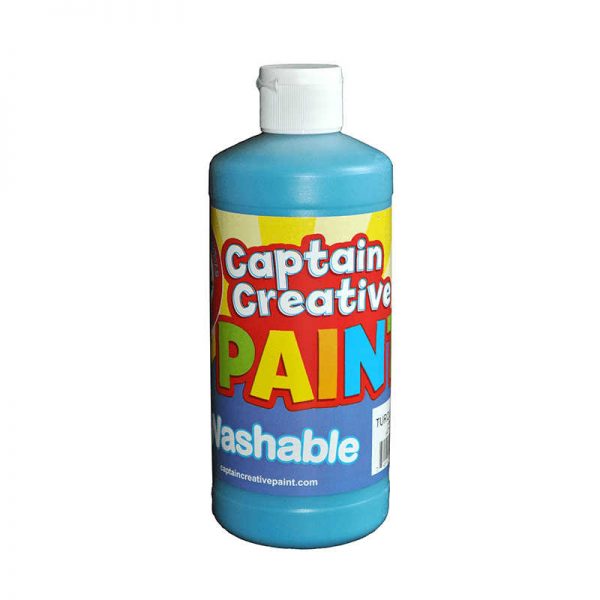 CAPTAIN CREATIVE TURQUOISE 16OZ WASHABLE PAINT BY CAPTAIN CREATIVE CCR904516