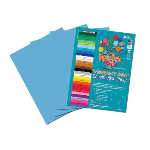 ROSELLE PAPER COMPANY, INC TURQUOISE CONSTRUCTION PAPER 12X18 50 SHEETS ROS62602