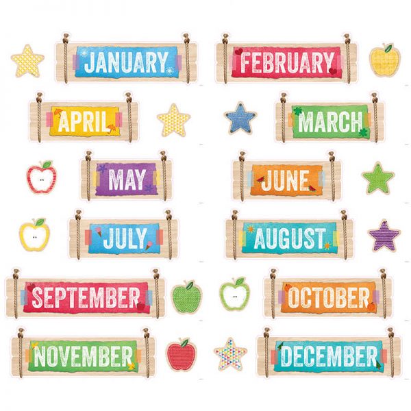 CREATIVE TEACHING PRESS UPCYCLE STYLE MONTHS OF THE YEAR HEADLINES CTP1173
