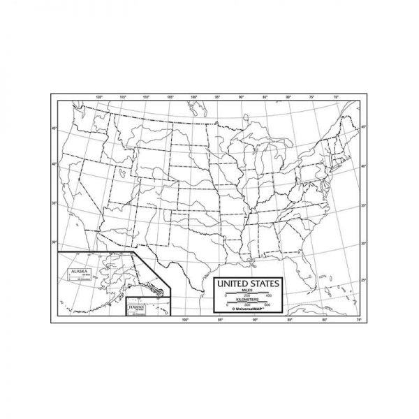 KAPPA MAP GROUP / UNIVERSAL MAPS US OUTLINE MAPS PAPER UNI21218