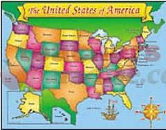 Usa Map Grade Level Prek6 Chart TF2140 Scholastic Teaching Resources 