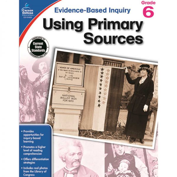 CARSON DELLOSA USING PRIMARY SOURCES GRADE 6 CD-104864