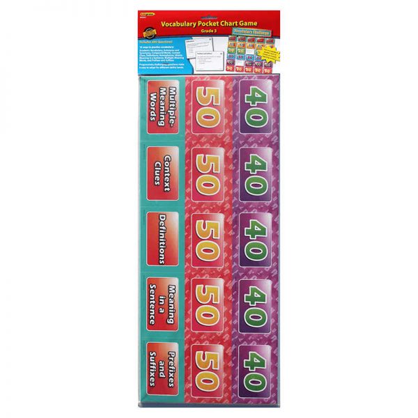 EDUPRESS VOCABULARY POCKET CHART GAME GRADE 3 EP-2541