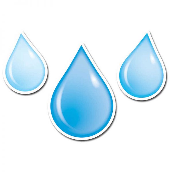 CREATIVE TEACHING PRESS WATER DROPS 6IN DESIGNER CUT OUTS CTP4944