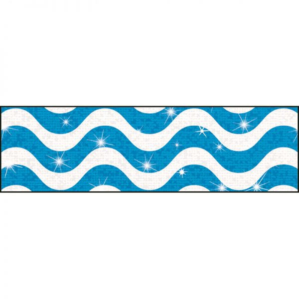 TREND ENTERPRISES INC. WAVY BLUE BOLDER BORDERS SPARKLE PLUS T-85411