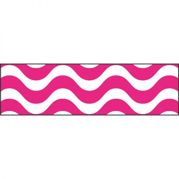 TREND ENTERPRISES INC. WAVY PINK BOLDER BORDERS T-85157