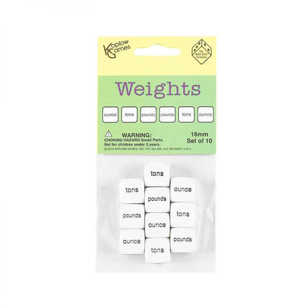 KOPLOW GAMES INC. WEIGHTS DICE KOP18006